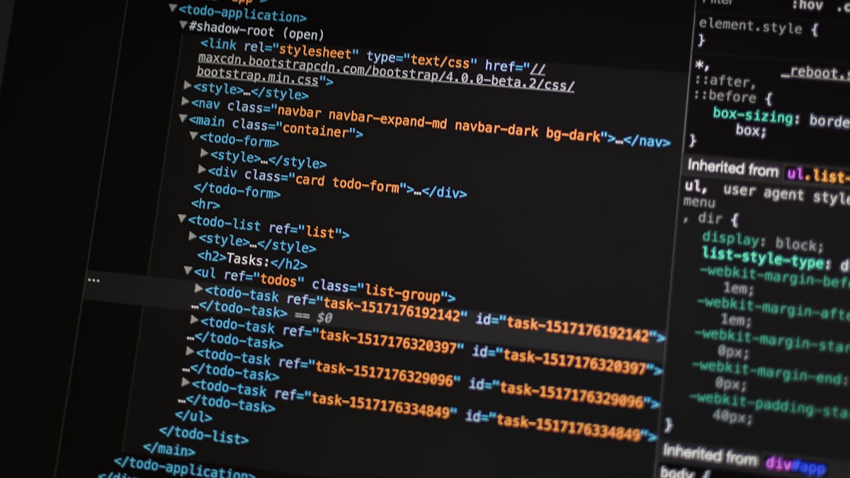 Markup open in an editor, ready to be reviewed